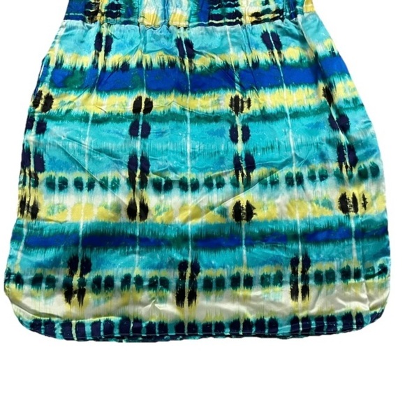 Banana Republic Dresses & Skirts - Banana Republic Blue and Yellow Watercolor midi skirt